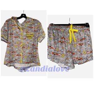 Spongebob Squarepants 2 piece womens pajama set sz M